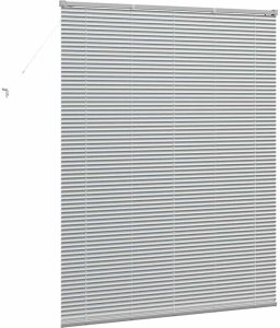 vidaXL Roleta Okienna z zasłonami Inny Srebrny 80 x 130 cm Aluminium 7
