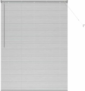 vidaXL Roleta Okienna z zasłonami Inny Srebrny 135 x 175 cm Aluminium 2