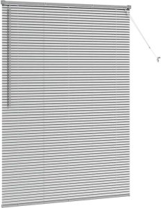 vidaXL Roleta Okienna z zasłonami Inny Srebrny 135 x 175 cm Aluminium 5