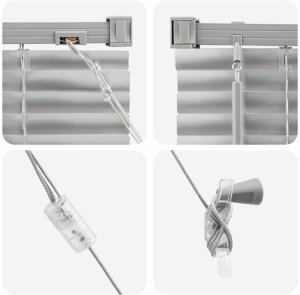 vidaXL Roleta Okienna z zasłonami Inny Srebrny 135 x 175 cm Aluminium 8