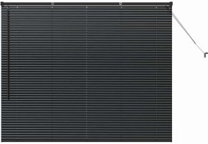 vidaXL Roleta Okienna z zasłonami Inny Czarny 80 x 130 cm Aluminium 2