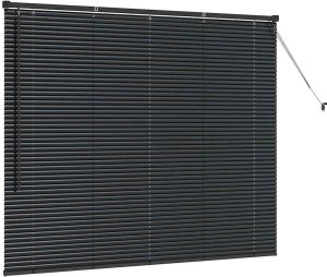 vidaXL Roleta Okienna z zasłonami Inny Czarny 80 x 130 cm Aluminium 5