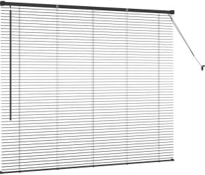 vidaXL Roleta Okienna z zasłonami Inny Czarny 80 x 130 cm Aluminium 6