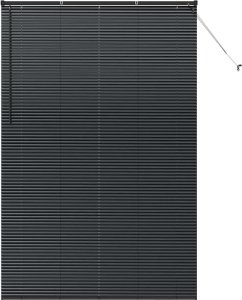 vidaXL Roleta Okienna z zasłonami Inny Czarny 80 x 130 cm Aluminium 2