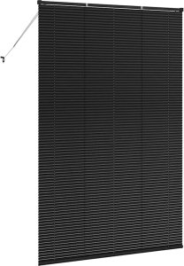 vidaXL Roleta Okienna z zasłonami Inny Czarny 80 x 130 cm Aluminium 7