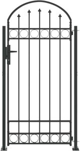 vidaXL Brama ogrodzeniowa Szary 102 x 200 cm Stal 2