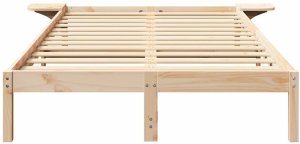 vidaXL Stelaż łóżka z stolikami nocnymi Brązowy 120 x 190 cm Brązowy 5