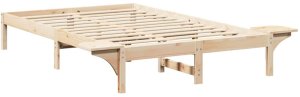 vidaXL Stelaż łóżka z stolikami nocnymi Brązowy 120 x 190 cm Brązowy 7