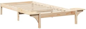 vidaXL vidaXL Stelaż łóżka z stolikami nocnymi Brązowy 90 x 190 cm Brązowy 7