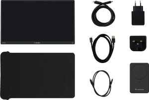 Monitor przenośny dotykowy Verbatim ALU 13.3" WUXGA z powerbankiem 5000mAh czarny 32087 3