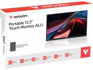 Monitor przenośny dotykowy Verbatim ALU 13.3" WUXGA z powerbankiem 5000mAh czarny 32087 4