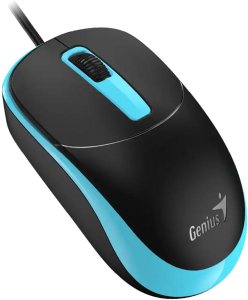 Mysz przewodowa, Genius DX-123, czarno-niebieski, optyczna, 1200DPI 2
