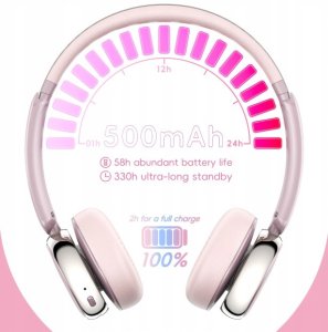 FiiO Snowsky Anytime - pink - Słuchawki Nauszne Bluetooth z Aktywną Redukcją Szumów ANC 9