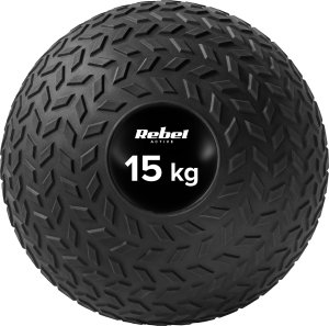 Mała piłka lekarska do ćwiczeń rehabilitacyjna Slam Ball 23cm 15kg, REBEL ACTIVE 3