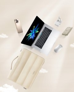 INNOSTYLE DAMSKA TORBA NA LAPTOPA 13 14 WODOODPORNA STRATUS SLEEVE BEŻOWA 3