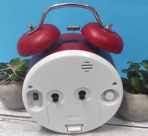 Budzik Perfect TBD11502 czerwony głośny alarm cichy mechanizm . 4