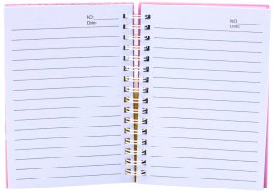 Notatnik W Linie Holograficzne Łuski Różowy A6 80 Kartek LEAN 2