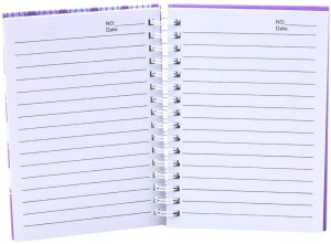 Notatnik W Linie Muszelki Holograficzne Fioletowy A6 80 Kartek LEAN 2