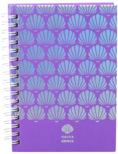 Notatnik W Linie Muszelki Holograficzne Fioletowy A6 80 Kartek LEAN 3