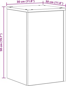 vidaXL Stojaki na rośliny 2 szt. Czarny Dąb 30 x 30 x 50 cm 3