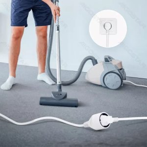 Przedłużacz sieciowy wtyk - gniazdo z uziemieniem 5 m biały 3G 1,5 mm2 3