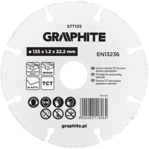 Tarcza z ostrzem TCT do cięcia drewna z gwoździami 125 x 1.2 x 22.22 mm 1