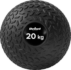 Mała piłka lekarska do ćwiczeń rehabilitacyjna Slam Ball 23cm 20kg, REBEL ACTIVE 3