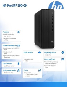HP INC Komputer 290G9 SFF/i5-14400/16/512G/W11P/3YOS 3