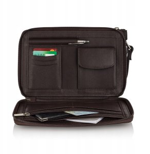 Klasyczna saszetka męska ze skóry z organizerem Paolo Peruzzi T-26-BR 4