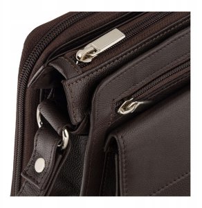 Klasyczna saszetka męska ze skóry z organizerem Paolo Peruzzi T-26-BR 6