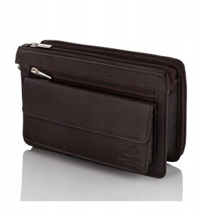 Klasyczna saszetka męska ze skóry z organizerem Paolo Peruzzi T-26-BR 7