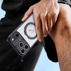 Etui Dux Ducis Aimo Mag z pierścieniem magnetycznym i podstawką na iPhone 17 Pro – czarne 6