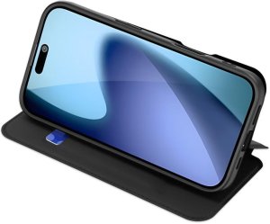 Etui Dux Ducis Skin Pro na iPhone 17 z klapką i miejscem na kartę - czarne 2