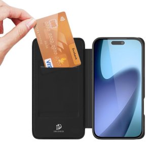 Etui Dux Ducis Skin Pro na iPhone 17 z klapką i miejscem na kartę - czarne 4