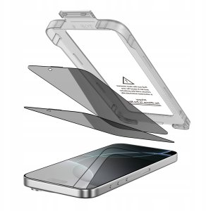 Szkło prywatyzujące Tech-Protect Quick Set Spy+ do Apple iPhone 16 Pro Max Privacy [2 PACK] 2