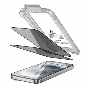 Szkło prywatyzujące Tech-Protect Quick Set Spy+ do Apple iPhone 15 / 16 Privacy [2 PACK] 2