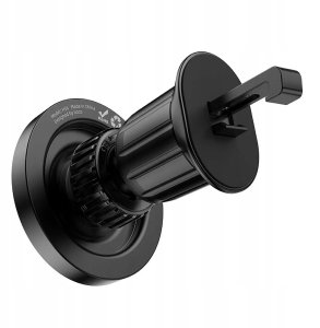 Uchwyt na telefon do samochodu magnetyczny zgodny z MagSafe Hoco do kratki H56 czarny 2