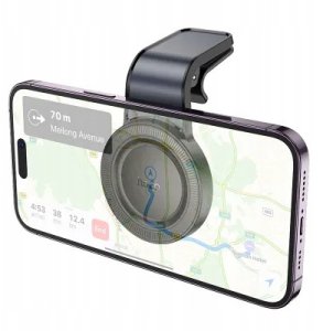 Uchwyt na telefon do samochodu magnetyczny zgodny z MagSafe Hoco do kratki H59 czarny 6