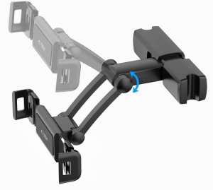 Uchwyt samochodowy do smartfona tabletu na zagłówek V2 - czarny Uchwyt samochodowy do smartfona tabletu na zagłówek V2 - czarny 4