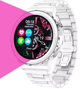 Zegarek damski SMARTWATCH Rubicon NE92 CERAMIKA złoty + pasek 6