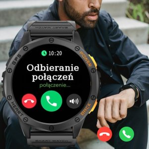 SMARTWATCH MĘSKI GPS MENU POLSKIE WODOODPORNY SPORT ROZMOWY SMART WATCH PL 3