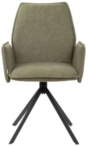 Krzesło z podłokietnikami LUGRO obrotowe zielone HOMLA 2