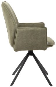 Krzesło z podłokietnikami LUGRO obrotowe zielone HOMLA 3