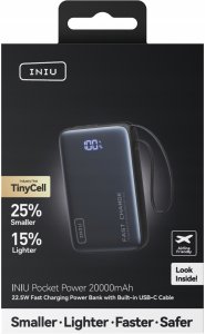 Powerbank INIU Pocket 20k 10000mAh Czarny 4