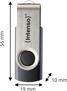 Intenso USB 256GB OFFICE LINE 3.2 Gen1 Silver-Black pamięć USB USB Typu-A 3.2 Gen 1 (3.1 Gen 1) Czarny, Srebrny 4