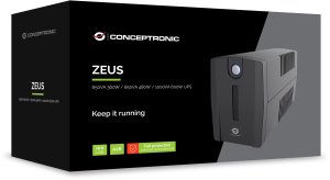CONCEPTRONIC ZEUS USV 850VA 480W 2xUK Sockets HID,USB,RJ45 6