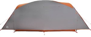 vidaXL Namiot rodzinny, tunel, 6-os., szaro-pomarańczowy, wodoszczelny 7