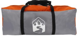 vidaXL Namiot rodzinny, tunel, 6-os., szaro-pomarańczowy, wodoszczelny 10