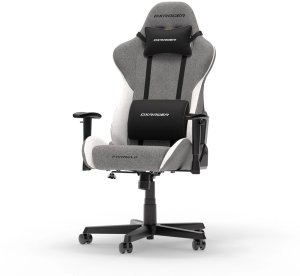 DXRacer Formula Series L Pilkas &amp; Baltas Fabric (Pilka Balta Medžiaginė) Kėdė 1