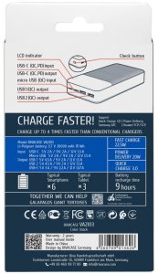 POWER BANK USB 30000MAH/VA2103 RIVACASE 20